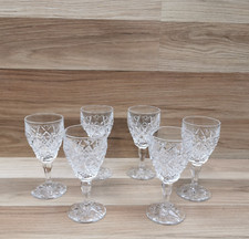 6 x Vintage Heavy Lead Crystal