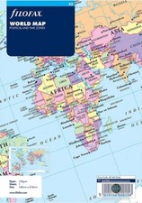 Filofax A5 size World Map (