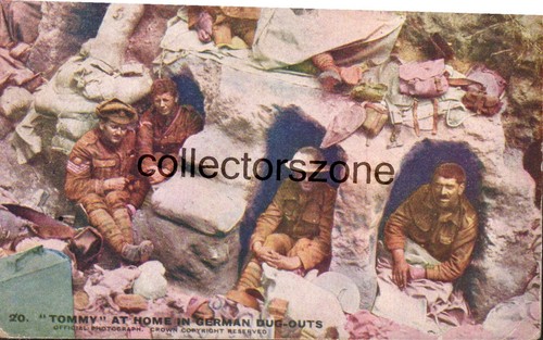 Ww1 tommy german dug outs - in,