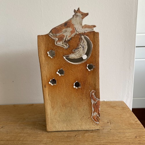 Studio pottery vase - pottery, built