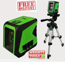 Imex 012-L2GS Green Cross Line Laser Level 20m Range Self Levelling + Tripod+Bag