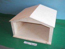 1:32nd Scale Wooden Model Farm Building Wide Single Bay Shed