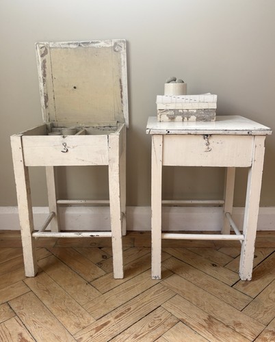 Pair french painted - a,