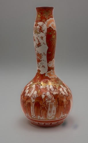 Antique japanese kutani vase - antique,