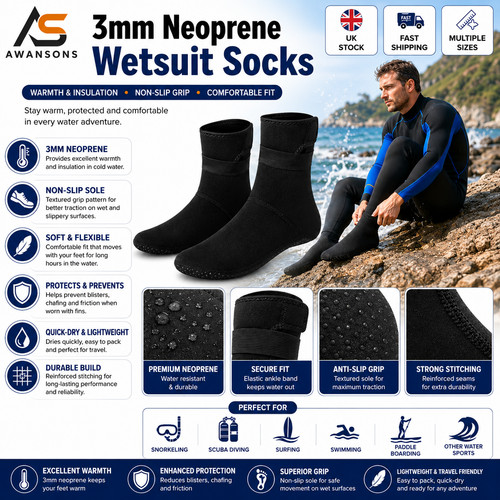 3mm neoprene wetsuit socks - 3mm,