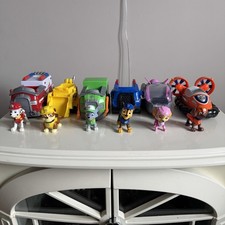 Paw Patrol 6 Vehicles cars & Pup Figures Full Set MAIN TEAM 