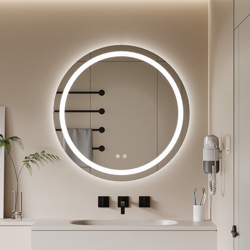 Round bathroom led mirror - round,