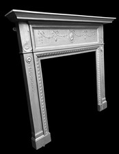 VERY LARGE ANTIQUE VICTORIAN EDWARDIAN CAST IRON FIREPLACE STOVE FIRE SURROUND