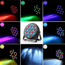 MOSFiATA 2 Pcs Par Lights, RGB 36 LED Stage Lights Sound Activated DMX Control