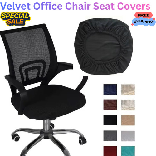 Velvet office chair seat - office,