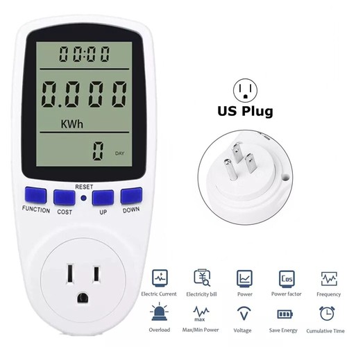 Lcd power watt meter plug - power,
