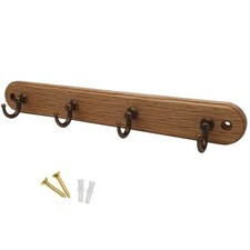 4-Hook Wall-Mounted Key Tidy Key Holder For Entryway Hallway Living Room Brass