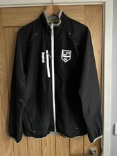 LA Kings NHL Reebok Windbreaker Jacket Black Full Zip Center Ice, US Size M