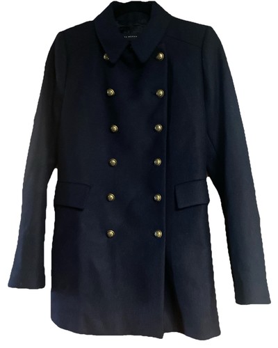 Zara woman navy wool blend - navy,