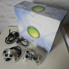 Microsoft Xbox Crystal edition Original box and controllers Excellent condition