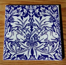 William Morris tile coaster "Brer Rabbit"  (9 designs available)
