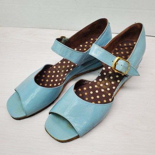 Vtg capezio turquoise leather - vtg,