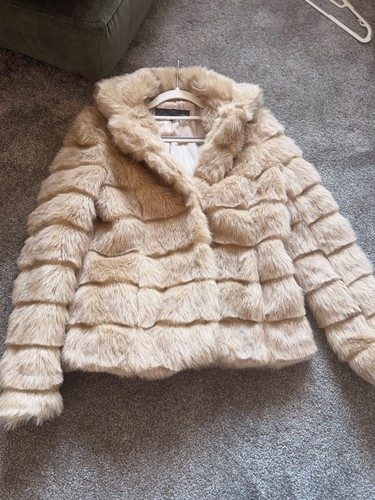 Next beige faux fur hooded - faux,