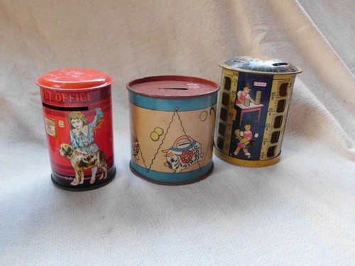 Vintage american tin money - tin,