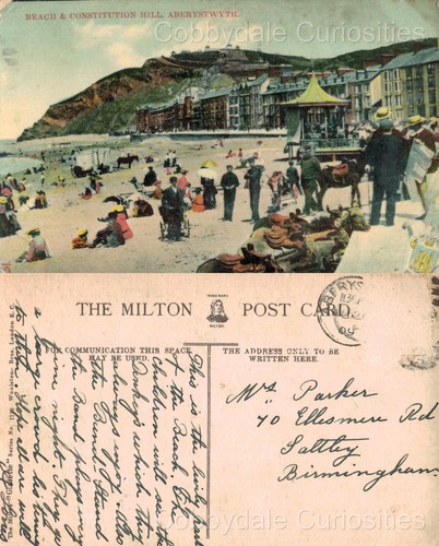 Vintage postcard beach - postcard, and