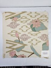 The Crewel Work Company "Lotus" Vintage Embroidery Pillow Fabric 26"x26" Square
