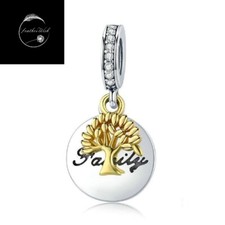 Family Tree Gold Charm Genuine
