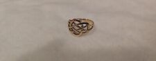 Vintage - 9 Carat Gold - Puzzle Decorative Ring- Gold Hallmarked 375