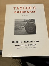 John H Taylor Consett County Durham buckrake tractor brochure