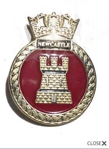 Hms newcastle lapel pin - newcastle,