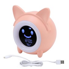 Cartoon Cat Mini Alarm Clock Innovative Snooze Function Fun Expressions Kids UK