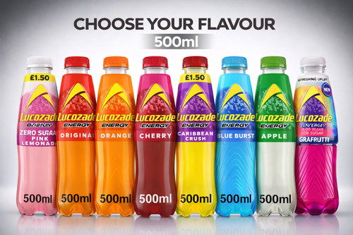 Lucozade energy drink 500ml - energy,