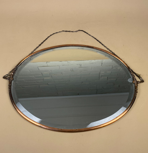 Vintage oval wall mirror - vintage,