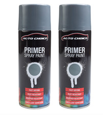 2 x GREY PLASTIC PRIMER SPRAY PAINT MULTI-PURPOSE CAR AEROSOL QUALITY - 400ML