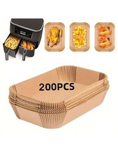 200/100/50 X  Disposable Air Fryer Paper Liners Non Stick Parchment Accessories