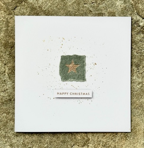 Christmas card handmade - handmade, x5