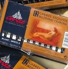 Conte Carres Sketching Crayons - 12 White HB