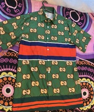 Gucci Vintage Green Button-Up Shirt Size Large