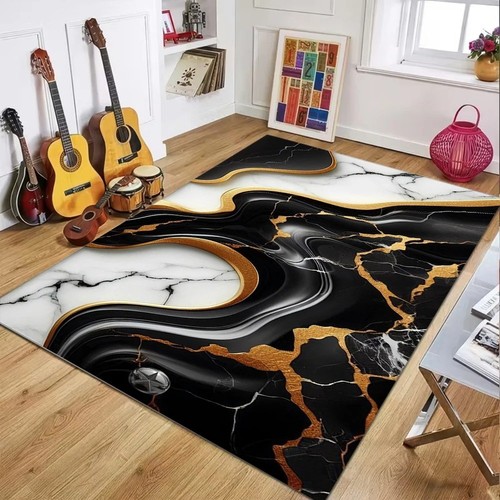 Abstract black white gold - abstract,
