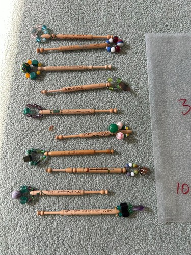 Ten decorated wooden midland