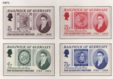 Guernsey 1971 Thomas de la Rue Commemoration SG 59-62 MNH