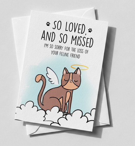 Loss cat card - loss,