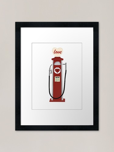 Retro style love gas pump - style,