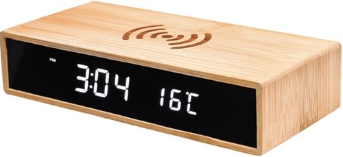 Digital alarm clock with - clock, qi