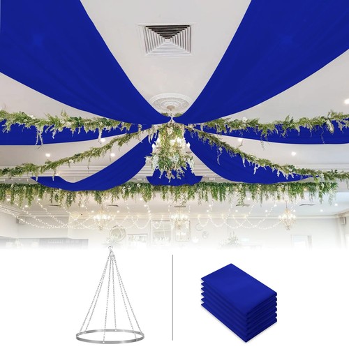Silver wedding ceiling drapes - ceiling,