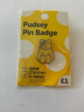 Sparkly Pudsey bear pin badge - New in packet