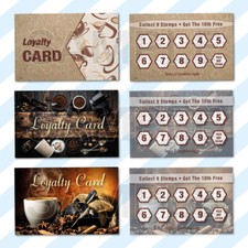 Loyalty Reward Stamps Cards Drinks Coffee Shop Cafe Hotels Pubs Bars Restaurants