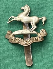 WW1, The King's (Liverpool Regiment) Genuine British Army Military Cap Badge.