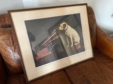 HMV Gramophone Picture In a Frame With Nipper The Dog