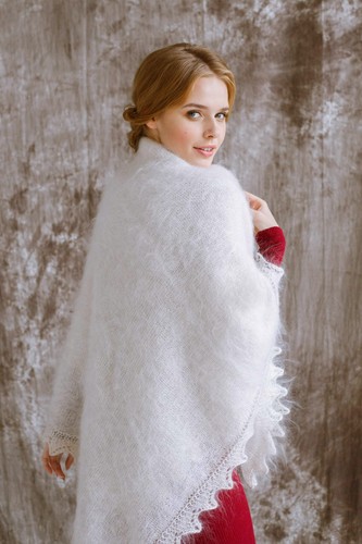 Handmade orenburg down shawl - handmade,