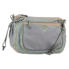 PRADA Shoulder Bag Nylon Gray